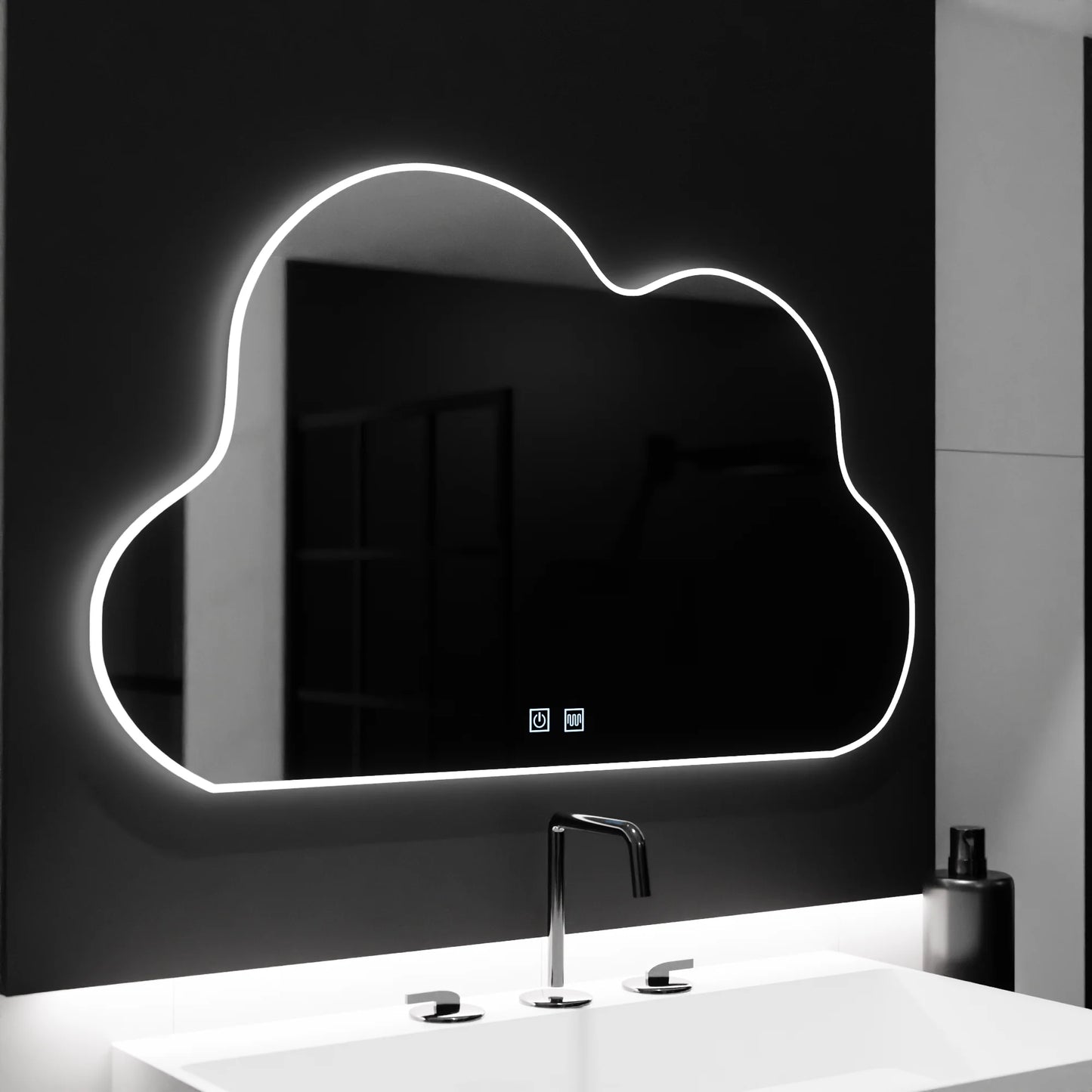 Oglinda LED Nor 60x40cm, Nuvola Touch, Sistem Dezaburire, Dimabila
