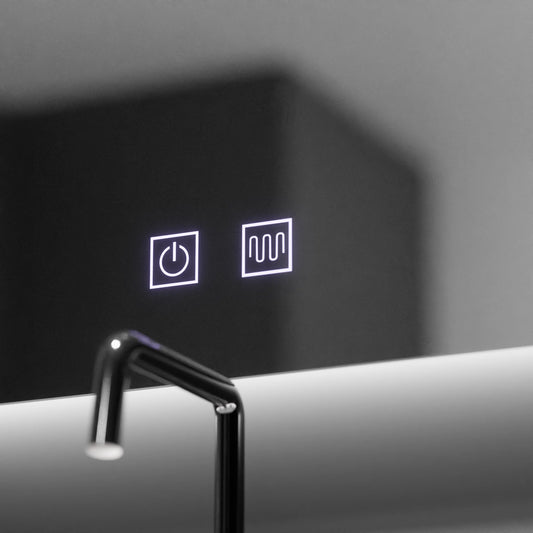 Oglinda LED Semiluna, 60x54, Soluna Touch, Sistem Dezaburire, Dimabila
