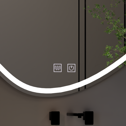 Oglinda LED Touch Quassare, Sistem Dezaburire 90x65 cm – oglindă LED, 90x65 cm, 65 cm – RegalStore, iluminat interior