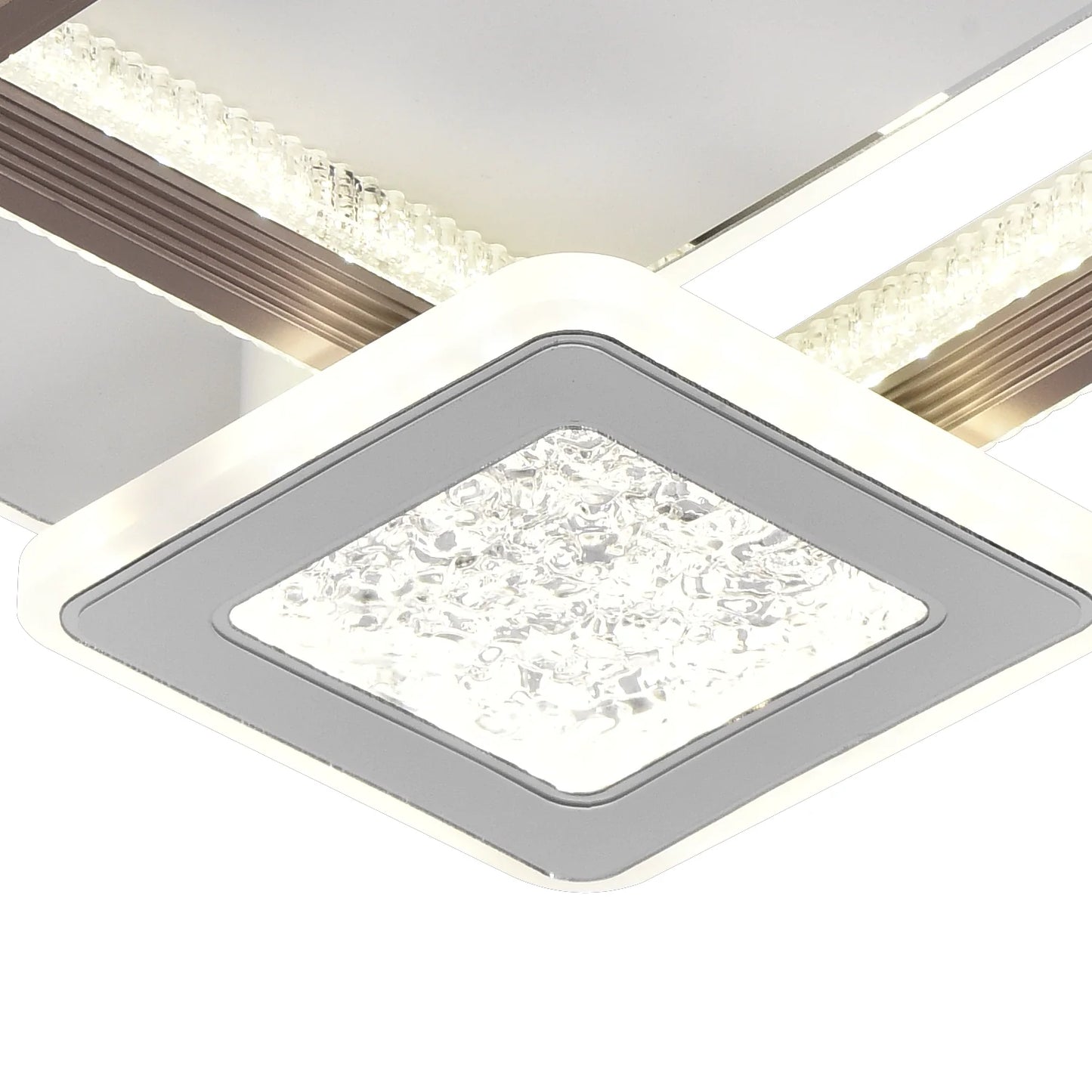 Lustra LED NYXORA 51W, 3 Patrate, lumina Rece/Calda/Neutra, Negru