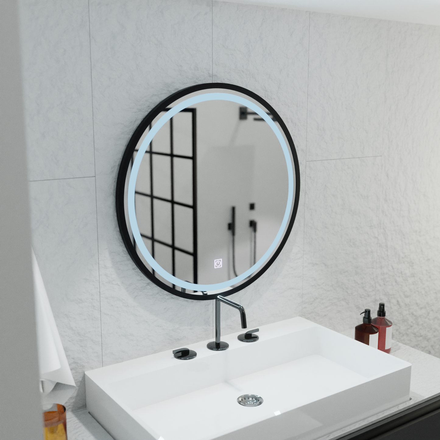 Oglinda LED Rotunda 80cm Piazza Basic Touch