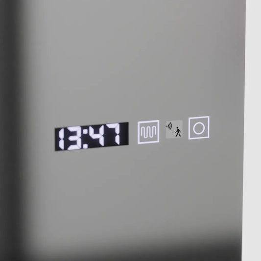 Oglinda LED Rectangulara, 60x150cm, Alessia Senzor Radar Marcello, Sistem Dezaburire, Ceas & Termometru, Dimabila, Dress