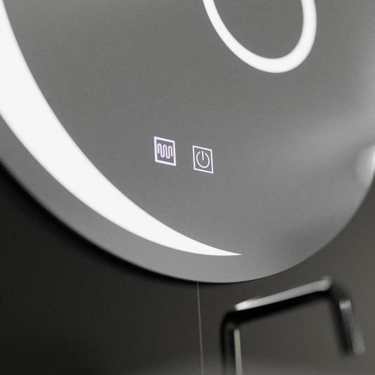 Oglinda LED Rotunda 60cm Orbis Touch Sistem Dezaburire, Dimabila