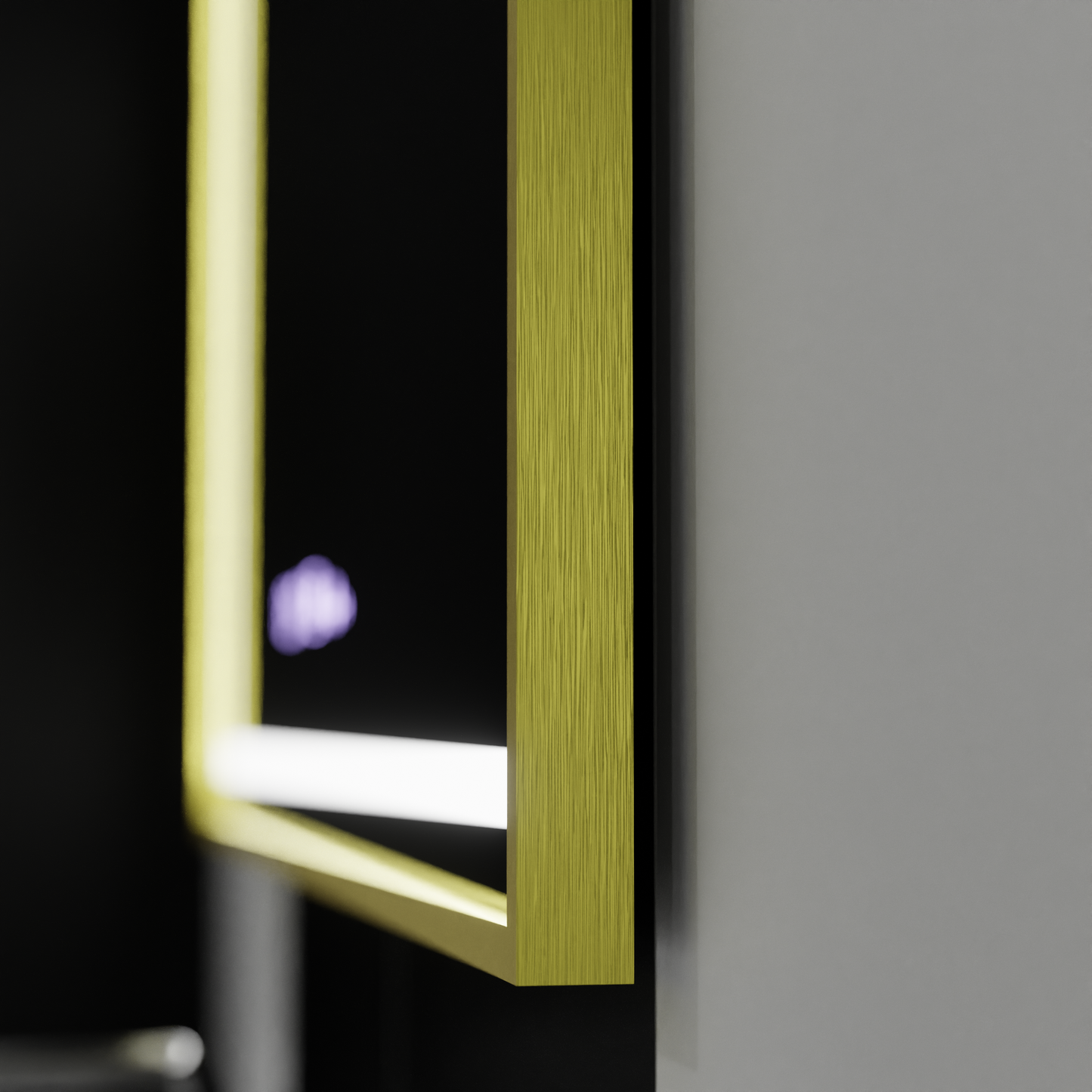 Oglinda LED Rectangulara, 120x80cm, Specchio MotionGlow Marcello, Sistem Dezaburire, Ceas & Termometru, Dimabila