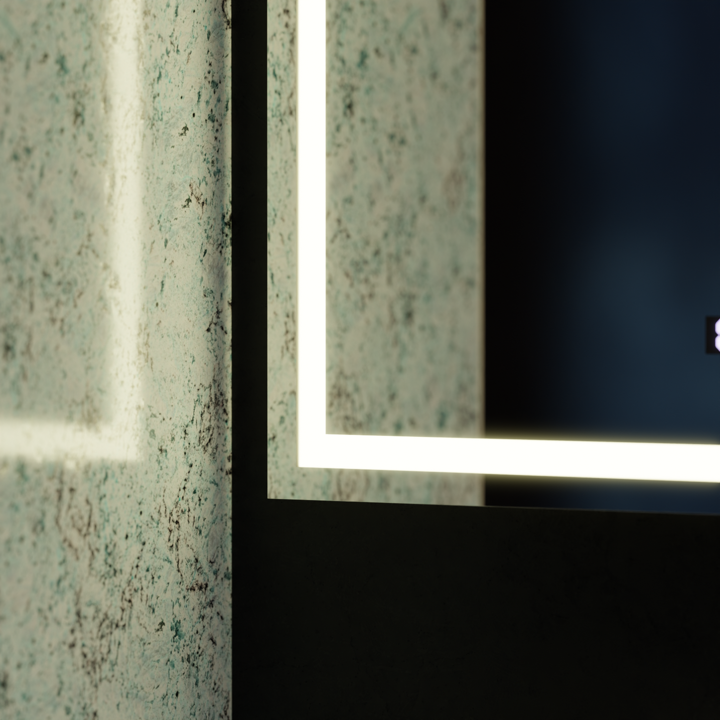 Oglinda LED Rectangulara 120x80cm Verite MotionGlow Marcello, Sistem Dezaburire, Termometru si Ceas, Dimabila