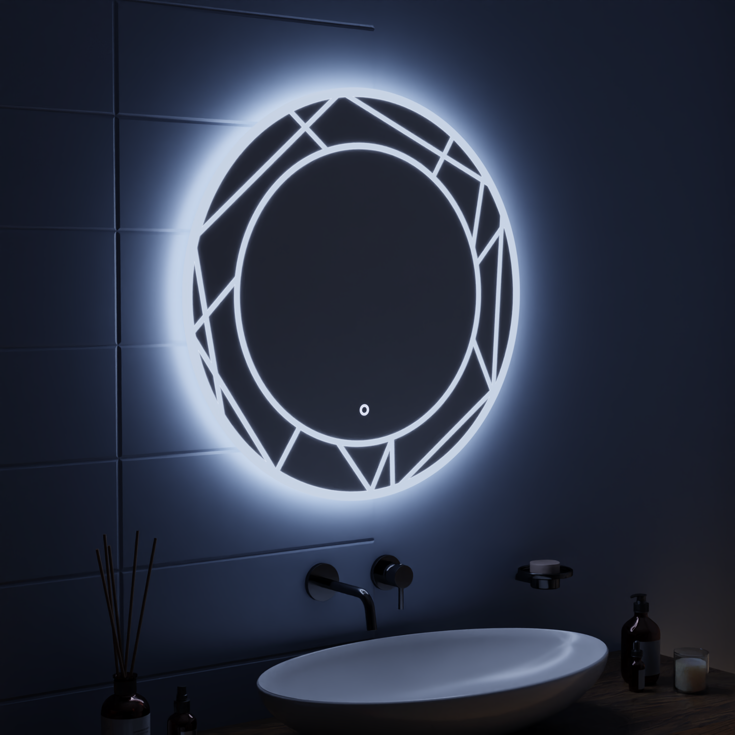 Oglinda LED Touch Astrix 70x70 cm