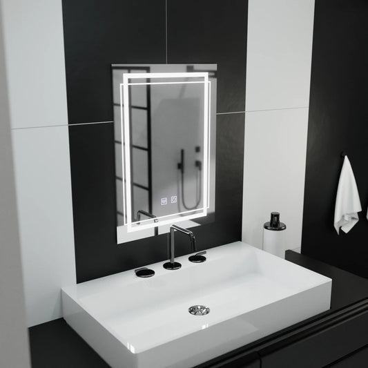 Oglinda LED Rectangulara, 60x80cm, KOVEN Touch, Sistem Dezaburire,Dimabila