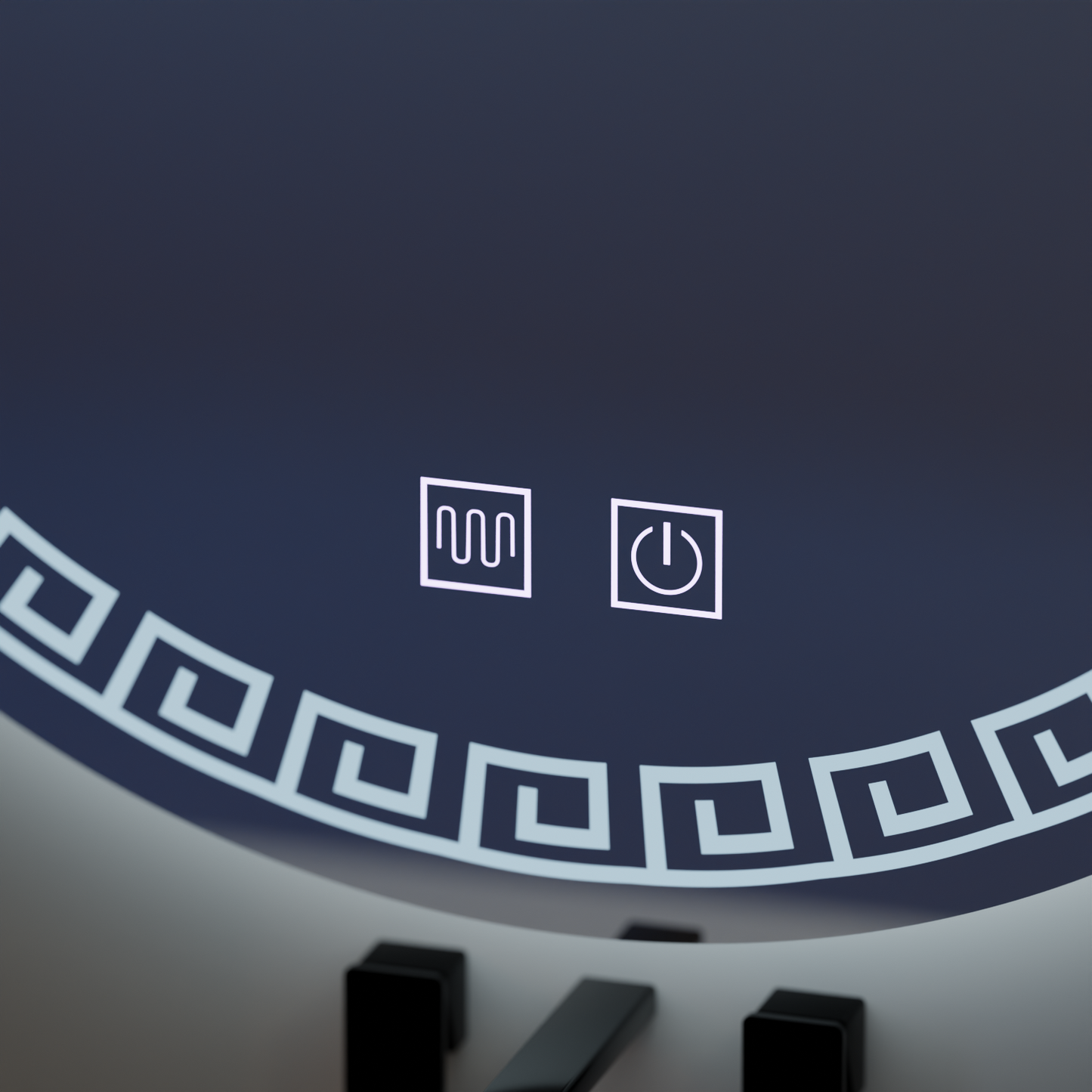 Oglinda LED Rotunda, 80cm, Orhina Touch, Sistem Dezaburire, Dimabila, E40S/80X80 – oglindă LED, 80x80 cm, 80 cm – RegalS