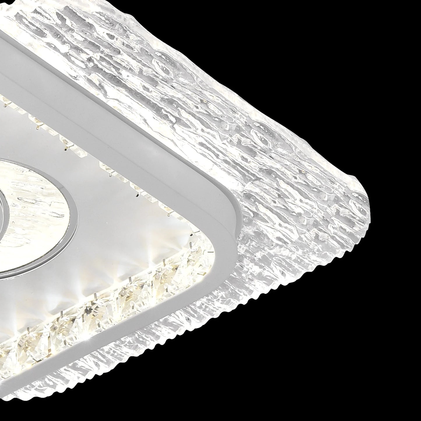 Lustra LED PERU 39W, 2 Patrate, lumina Rece/Calda/Neutra, Negru