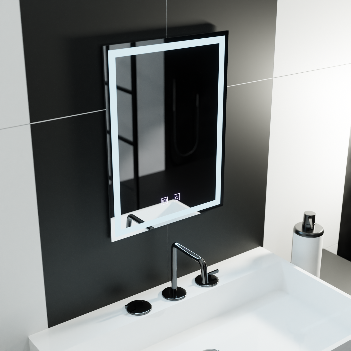 Oglinda LED Touch Nox, functie Dezaburire, 60x80 cm