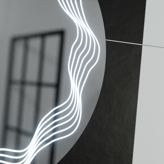 Oglinda LED Rotunda 60cm Flusso Touch Sistem Dezaburire Dimabila