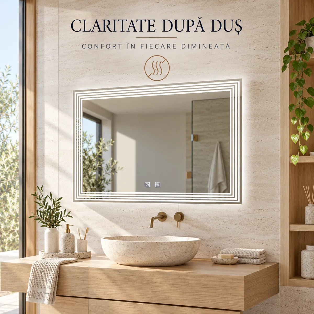 Oglinda LED ADIS - claritate dupa dus