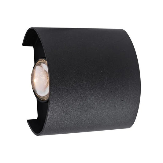 Fantas Aplica LED de Exterior si Interior, 2 Surse x 1W, IP65, Metalic, Negru, 3000K