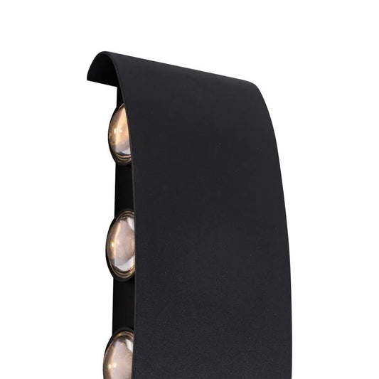 Fantas Aplica LED de Exterior si Interior, 8 Surse x 1W, IP65, Metalic, Negru, 3000K – aplică LED, culoare neagră – Rega