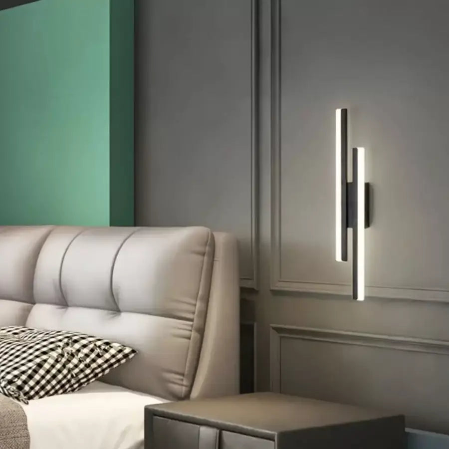 Aplica LED Lyra, 18W, Acril, Alb Negru – aplică LED, culoare neagră, culoare albă – RegalStore, iluminat interior