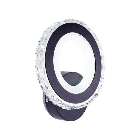 Aplica LED NOVA Rotonda, 16W, Negru & Inox, lumina Calda/Rece/Neutra – aplică LED, culoare neagră – RegalStore, iluminat