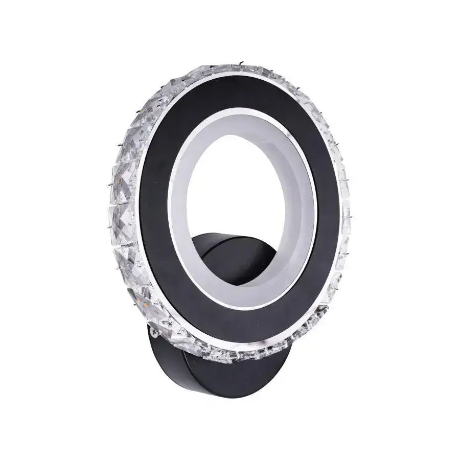 Aplica LED NOVA Rotonda, 16W, Negru & Inox, lumina Calda/Rece/Neutra – aplică LED, culoare neagră – RegalStore, iluminat