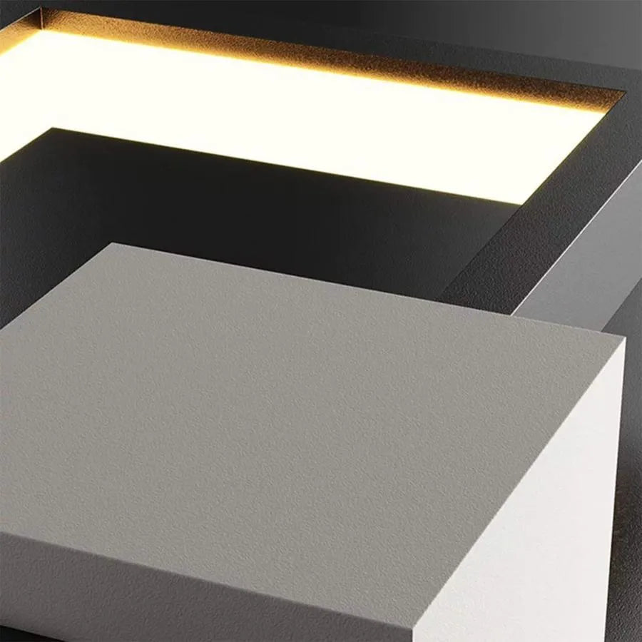 Aplica LED Massika 37W, Alb Negru – aplică LED, culoare neagră, culoare albă – RegalStore, iluminat interior