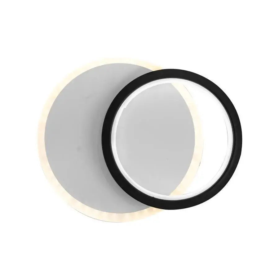 Aplica LED SMALON, 27W, 2 Cercuri, lumina Rece/Calda/Neutra, Alb Negru