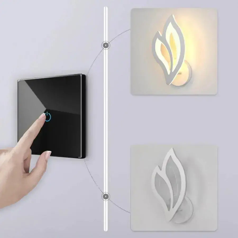 Aplica LED LILY 15W Petala Lumina Rece/Calda/Neutra Acril si Metal Alb