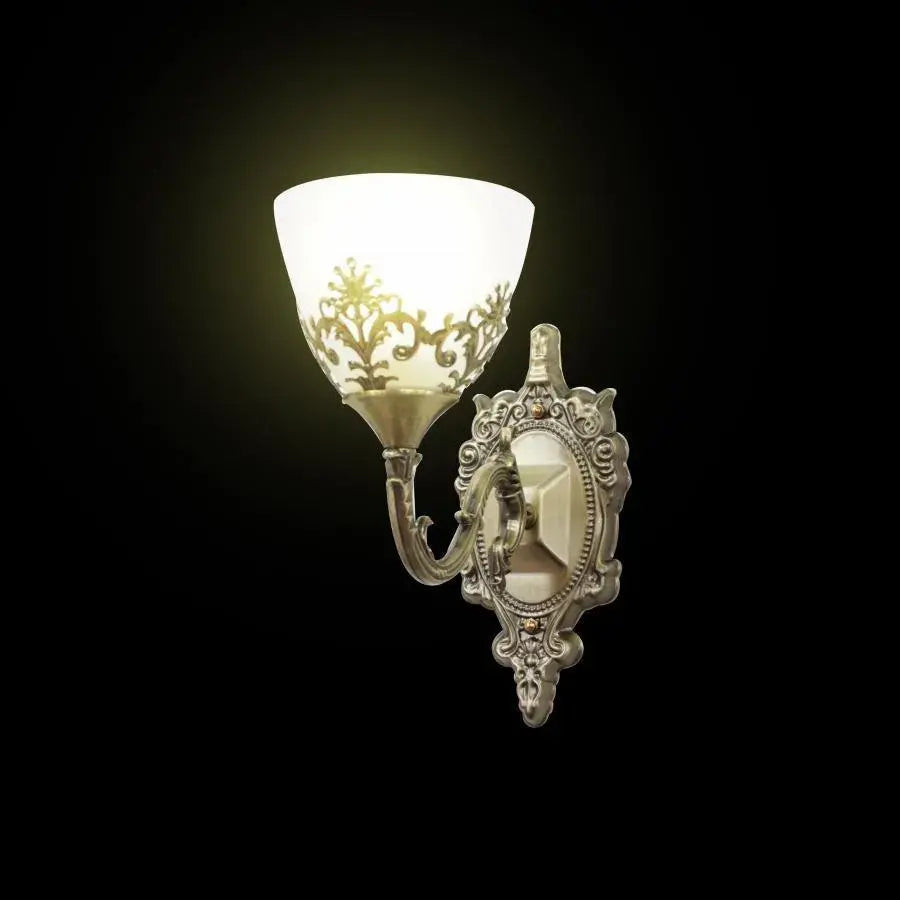 Aplica Rustic COTTAGE, 1*E27, Bronz, Metal si Sticla – aplică LED – RegalStore, iluminat interior