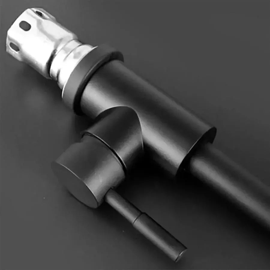 Baterie Lavoar cu Pipa Rotativa, Negru, Inox SUS304, LY008C – culoare neagră – RegalStore, iluminat interior