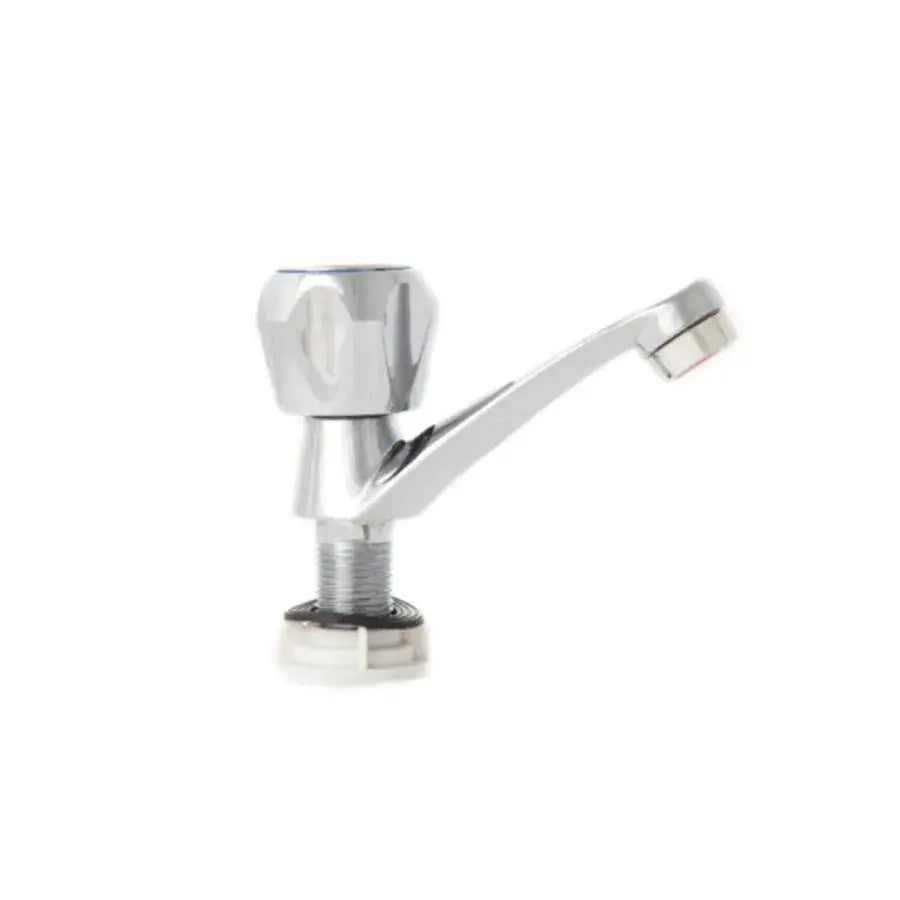 Robinet baie cu montaj pe chiuveta, apa rece, un singur maner, crom lucios – culoare argintie – RegalStore, iluminat int