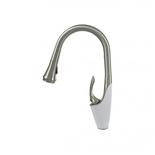 Baterie Bucatarie cu Dus Extractibil, Alama Sanitara, Crom, W054 – culoare argintie – RegalStore, iluminat interior