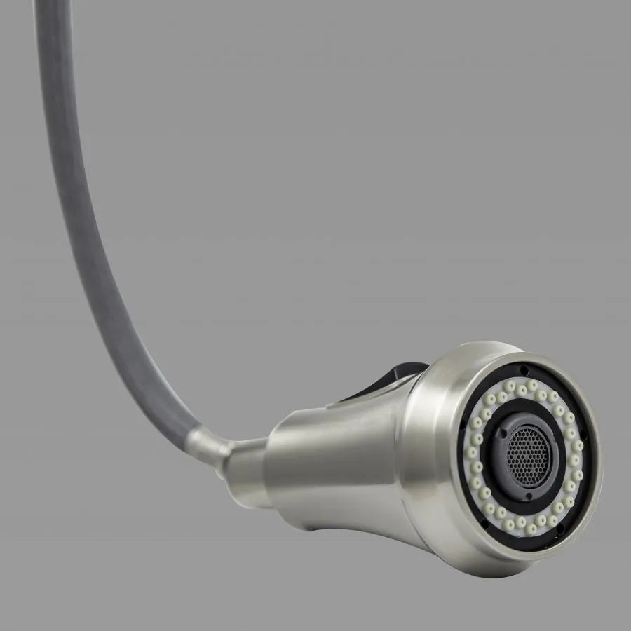 Baterie Bucatarie cu Dus Extractibil, Alama Sanitara, Crom, W054 – culoare argintie – RegalStore, iluminat interior