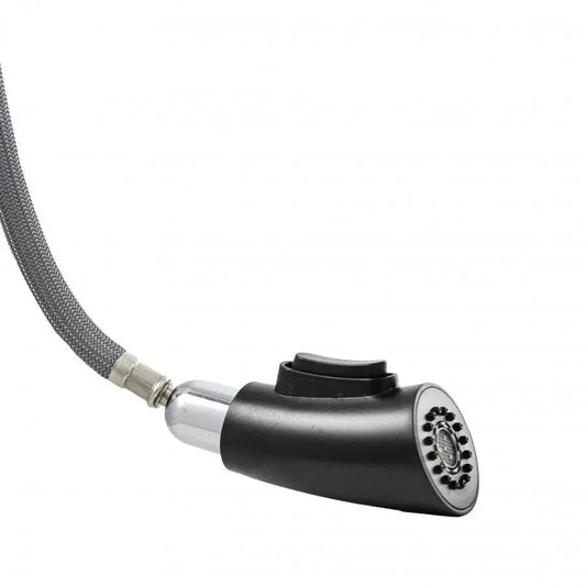 Baterie Bucatarie cu Dus Extractibil, Alama Sanitara, Crom, W059 – culoare argintie – RegalStore, iluminat interior