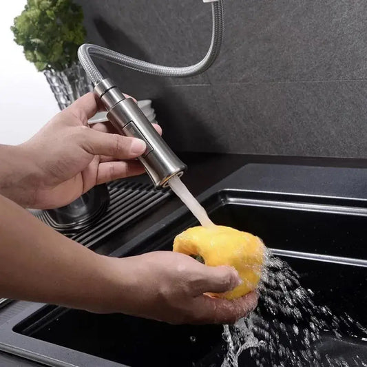 Baterie Bucatarie cu Dus Extractibil, Inox SUS304, Satinat, CF023 – RegalStore, iluminat interior