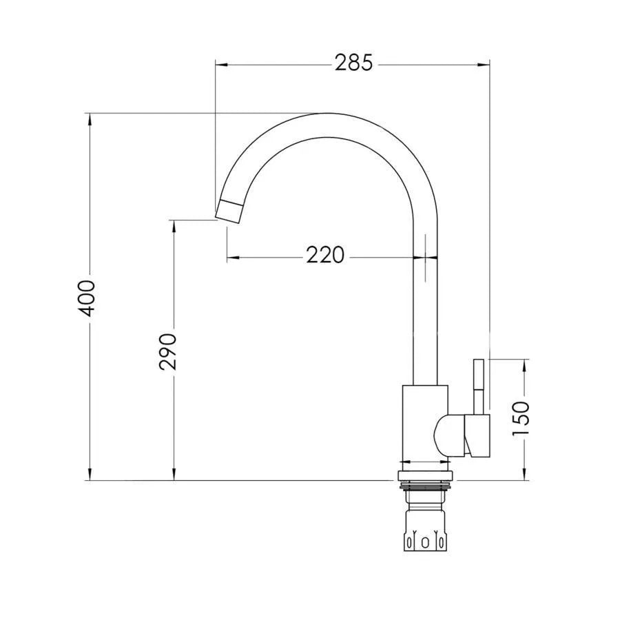 Baterie Bucatarie Fabiano, Monocomanda, Cartus Ceramic 35mm, Inox 304, Grafit – RegalStore, iluminat interior