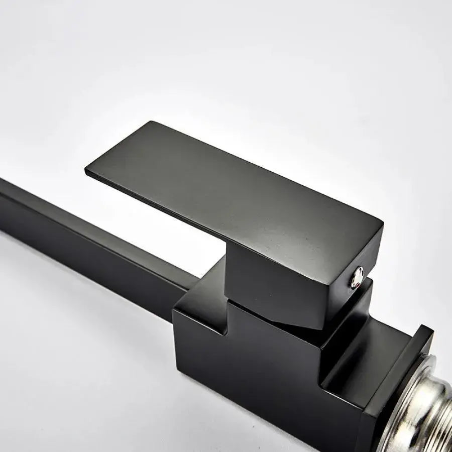 Baterie Bucatarie Monocomanda Pipa Pivotanta Cartus Ceramic Inox Negru Satin Racorduri Kit Fixare Incluse HS002 – culoar