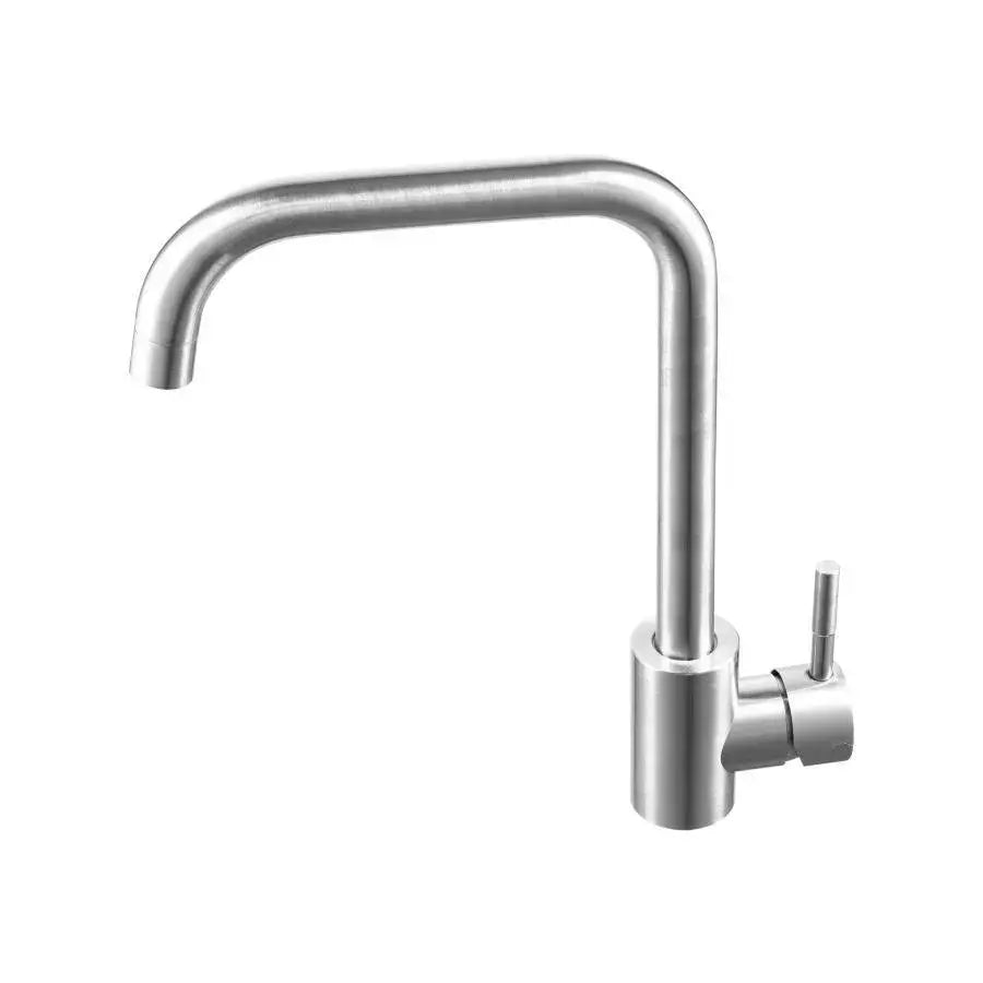 Baterie Bucatarie Monocomanda Pipa Pivotanta Cartus Ceramic Inox Satinat Racorduri Kit Fixare Incluse CF002 – RegalStore