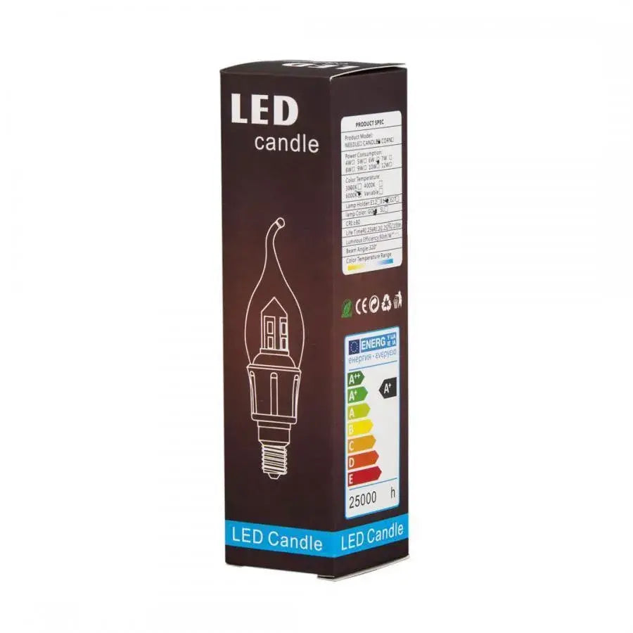 Bec LED E14 Lumanare, 6W, Lumina Rece, 6000K – RegalStore, iluminat interior