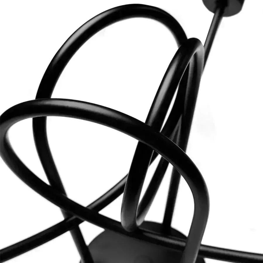 Lustra Shion 3*E27, Negru, Metal – lustră LED, culoare neagră – RegalStore, iluminat interior