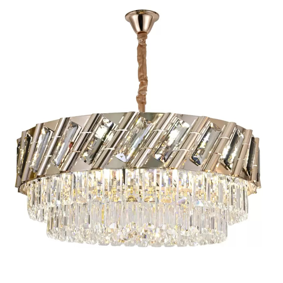 Candelabru Cristal Bradley 10x E27 Auriu – culoare aurie – RegalStore, iluminat interior