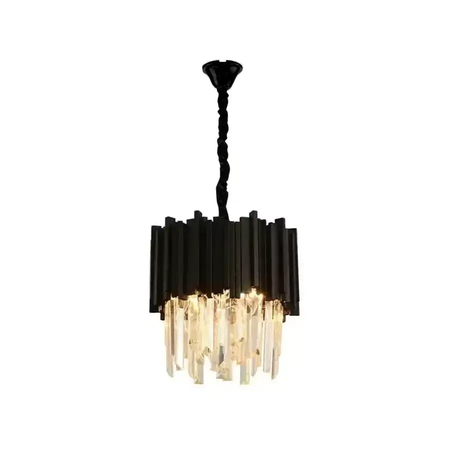 Candelabru Cristal BLOIS Petito 3xE14, Diametru 30cm, Negru, Inaltime Reglabila