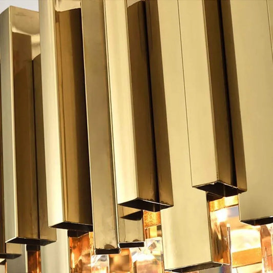 Candelabru BLOIS Nobile, Diametru 40cm, 5x E14 Auriu, Inaltime Reglabila – culoare aurie, 40 cm – RegalStore, iluminat i