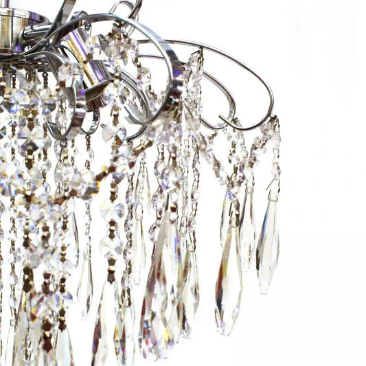 Candelabru Cristal EGO 5x E27, Diametru 47cm, Crom Lucios