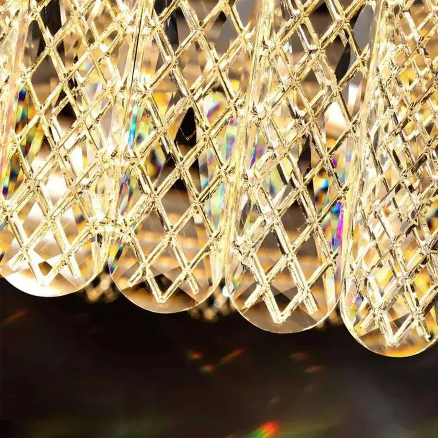 Candelabru LED cu Telecomanda Zimar 80W, Diametru 80cm Auriu – culoare aurie, cu telecomandă, 80 cm – RegalStore, ilumin