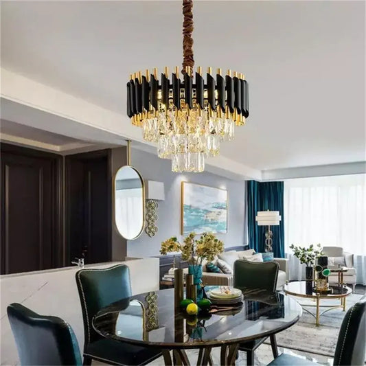 Candelabru Sahar 5x E14 Diametru 36cm Auriu Negru
