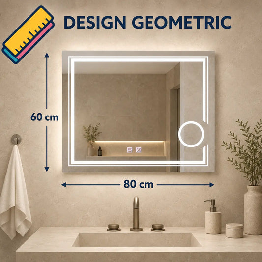 Oglindă LED Canto – dimensiuni 80 x 60 cm