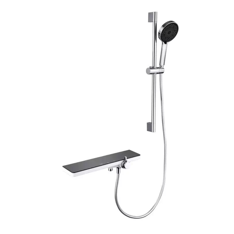 Coloana Dus Inox Lucios Argintiu Negru 11211BH/C – culoare neagră, culoare argintie – RegalStore, iluminat interior