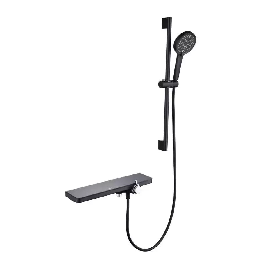 Coloana Dus Inox Lucios Argintiu Negru 11211H – culoare neagră, culoare argintie – RegalStore, iluminat interior