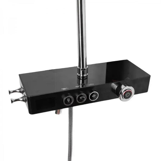 Coloana Dus Afisaj LCD Inox Negru Argintiu SJG/003 – culoare neagră, culoare argintie – RegalStore, iluminat interior