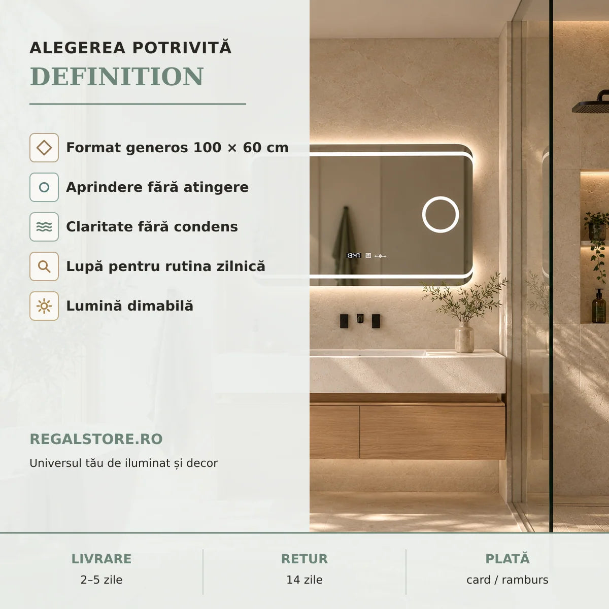 Oglinda LED Definition - beneficii principale