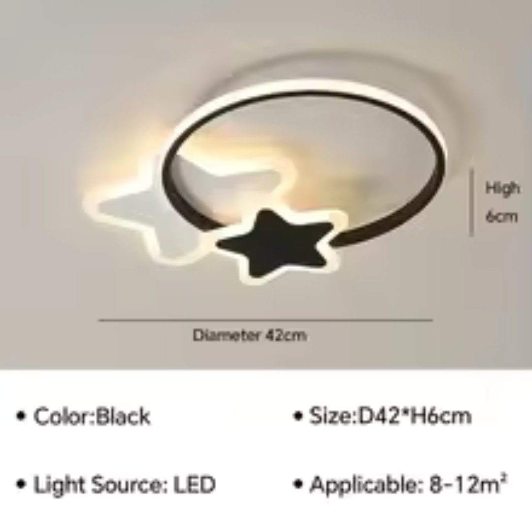 Lustra LED cu Telecomanda Sandrina 106W Alb Negru