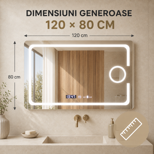 Oglindă LED Eclat 120x80 - dimensiuni