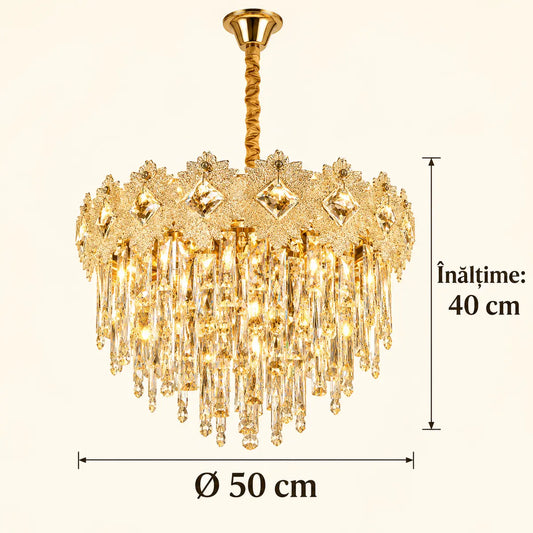 Candelabru FLEUR Eleganza: diametru 50 cm și înălțime 40 cm